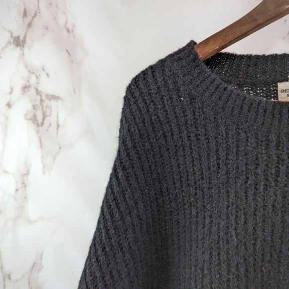 Denim & Supply Ralph Lauren Sweater Womens XL Black Chunky Oversized Slouchy - Picture 2 of 10